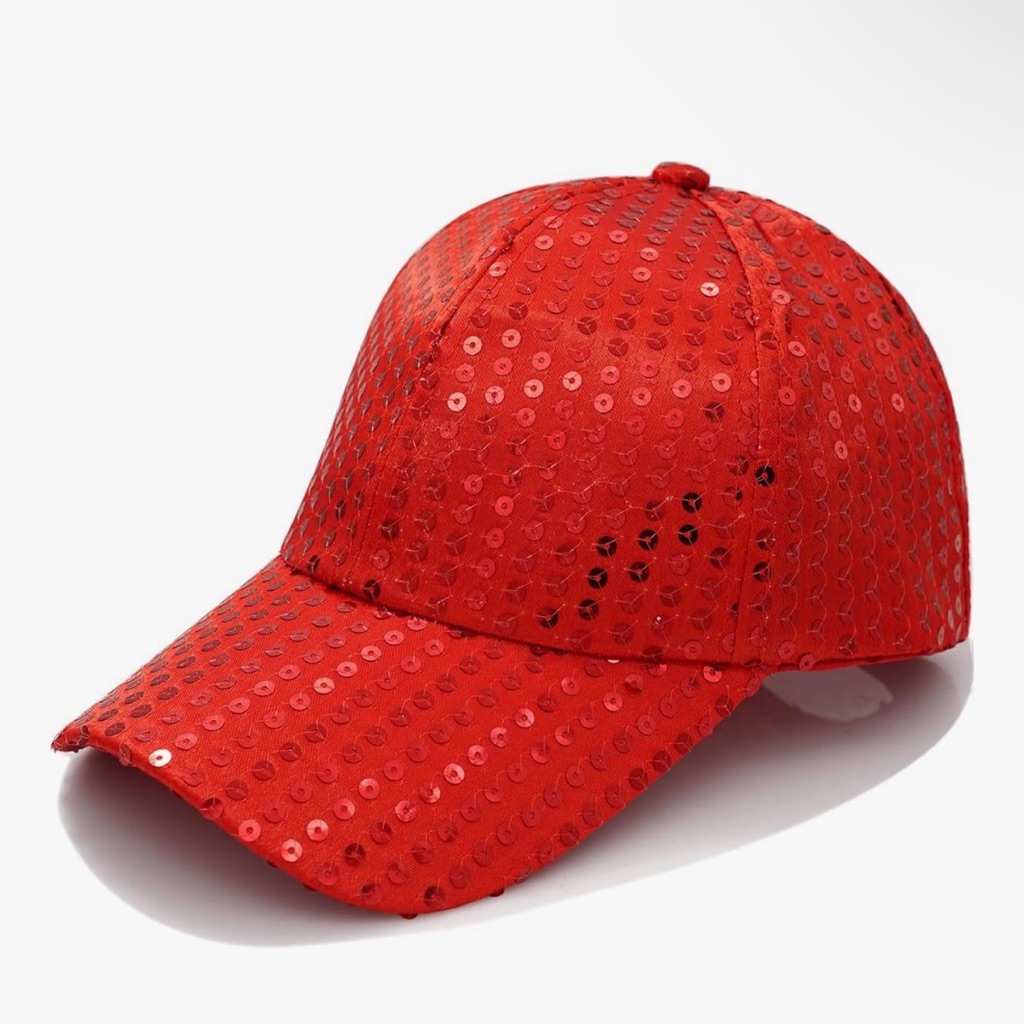 Red Sequin Baseball Cap Nwot
